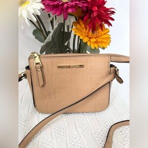 Steve Madden Beige Embossed Crossbody Bag